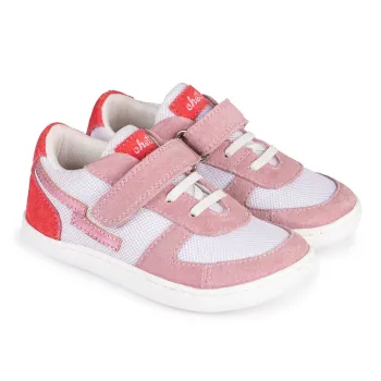 Pantofi fete barefoot copii si bebelusi, papucei primii pasi bebelusi, piele naturala, talpa flexibila, incaltaminte copii, Chetto, roz